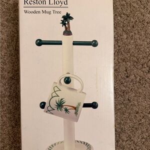 Palm Tree Mug Holder - White and Green